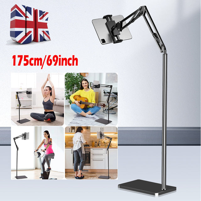 NEW 360° Universal Adjustable Floor Stand Holder For iPad/Tablet/Phone