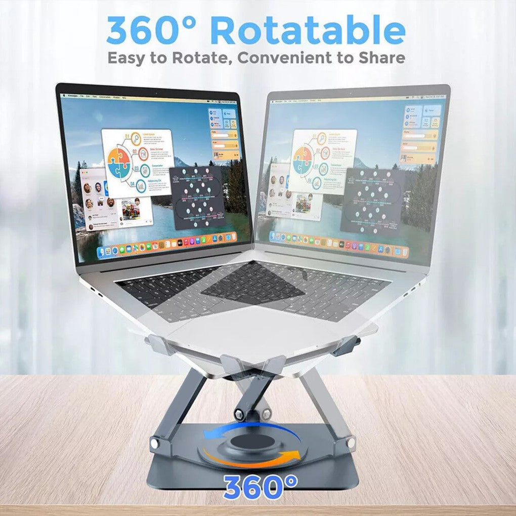 Metal Portable Laptop Tablet Stand Riser Bracket Adjustable Holder For Desk Home Office