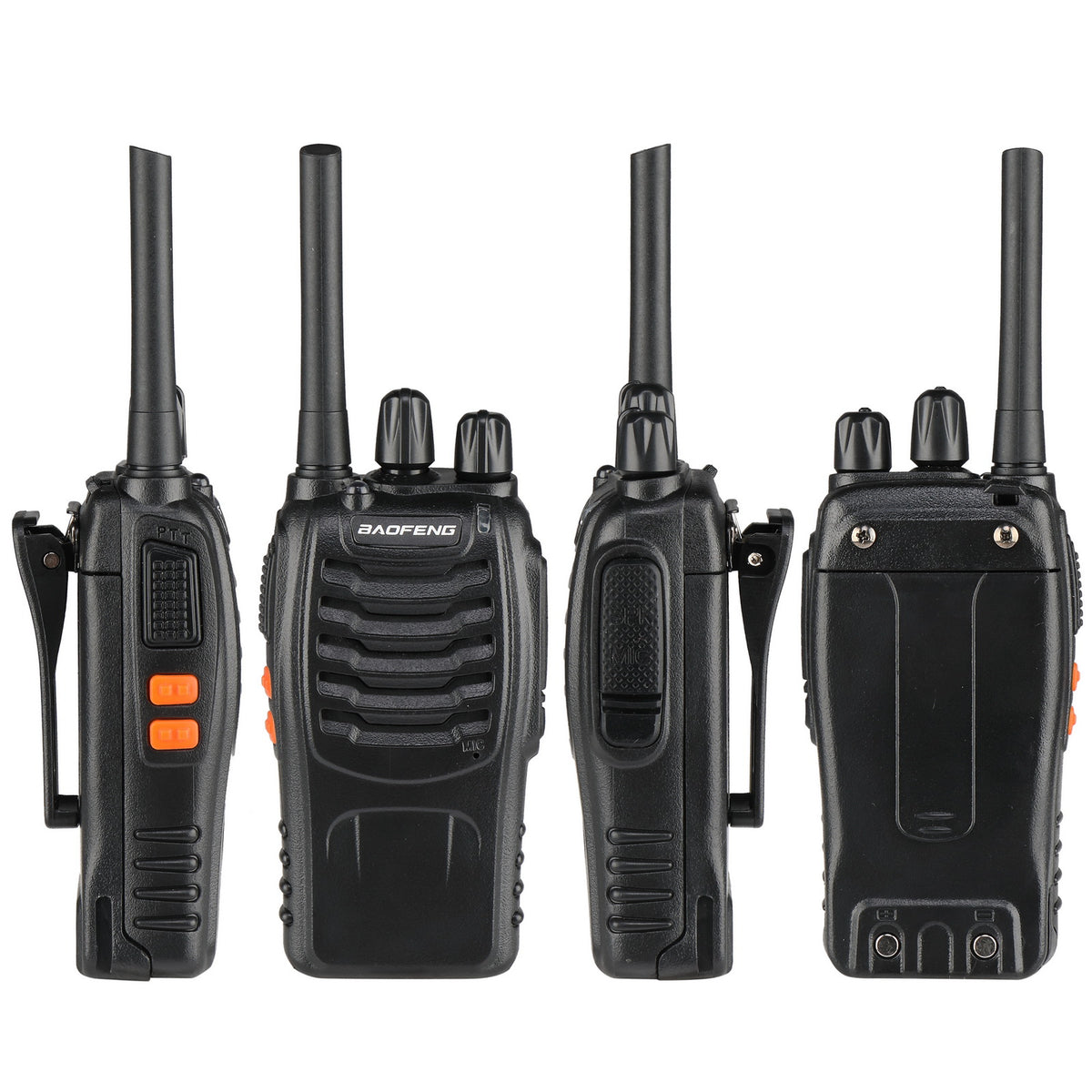 Walkie-talkie BF-88E 1500mAh Ultra-long Standby Walkie-talkie Standard Black