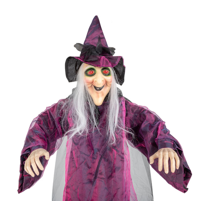 😱Hanging Tall Witch Talking Halloween Decoration 71 inch🔥