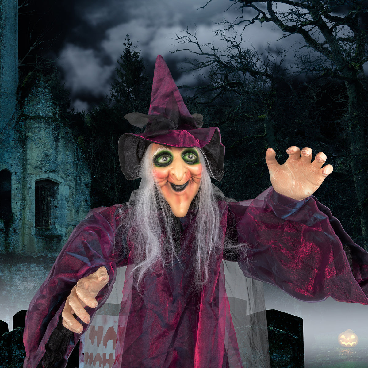 😱Hanging Tall Witch Talking Halloween Decoration 71 inch🔥