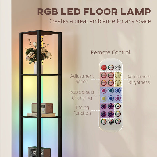 Floor Lamp Multi Section Multi Shelf Elegant Decor