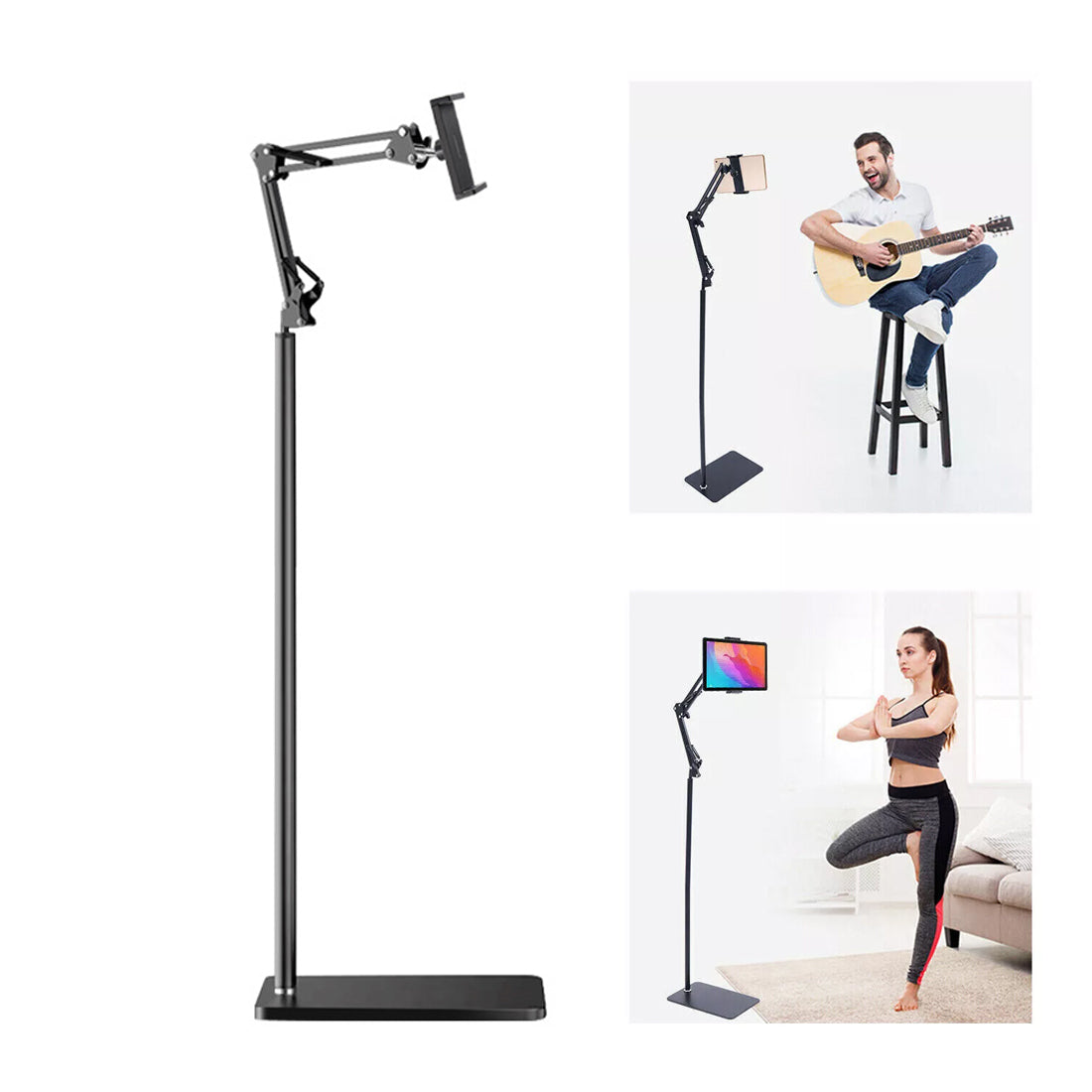 NEW 360° Universal Adjustable Floor Stand Holder For iPad/Tablet/Phone