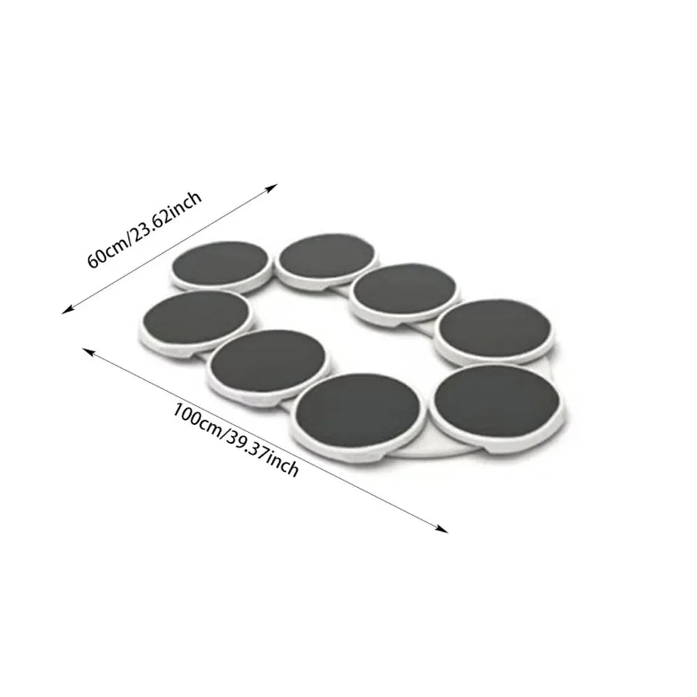 8-Pack Plastic Lazy Susan Turntable Set Kitchen and Dining Areas