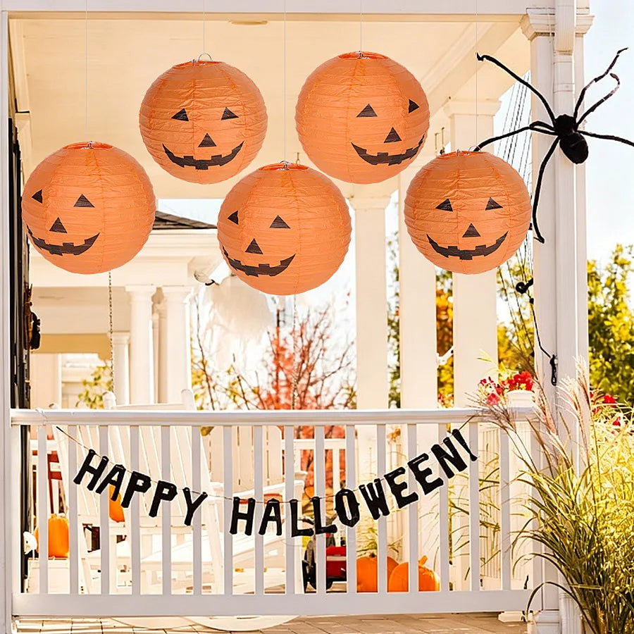 😱6Pcs Halloween Hanging Paper Lantern for Home Indoor Outdoor Garden Decoration🔥