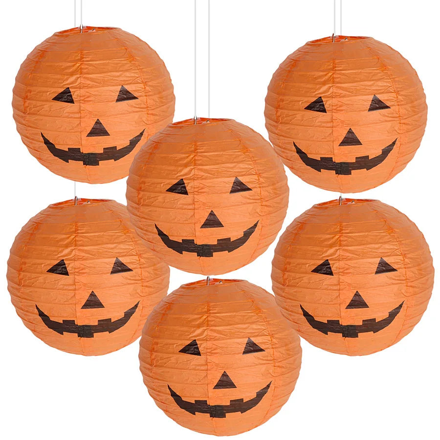 😱6Pcs Halloween Hanging Paper Lantern for Home Indoor Outdoor Garden Decoration🔥