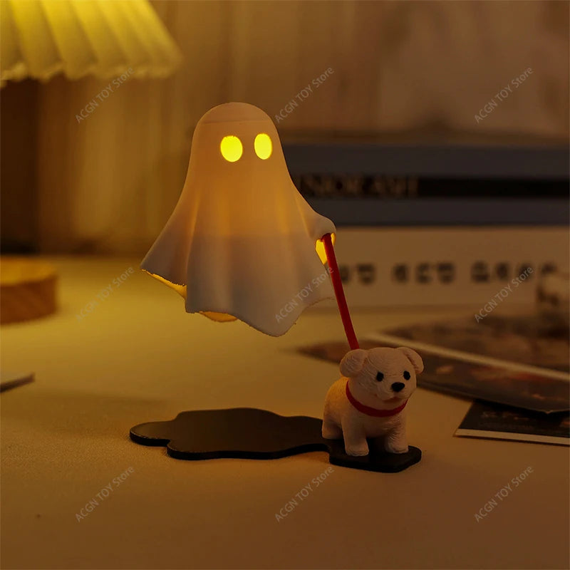 😱3D Printed Ghost Walking Dog Night Light LED Warm Lamp Halloween Desktop Gift🔥