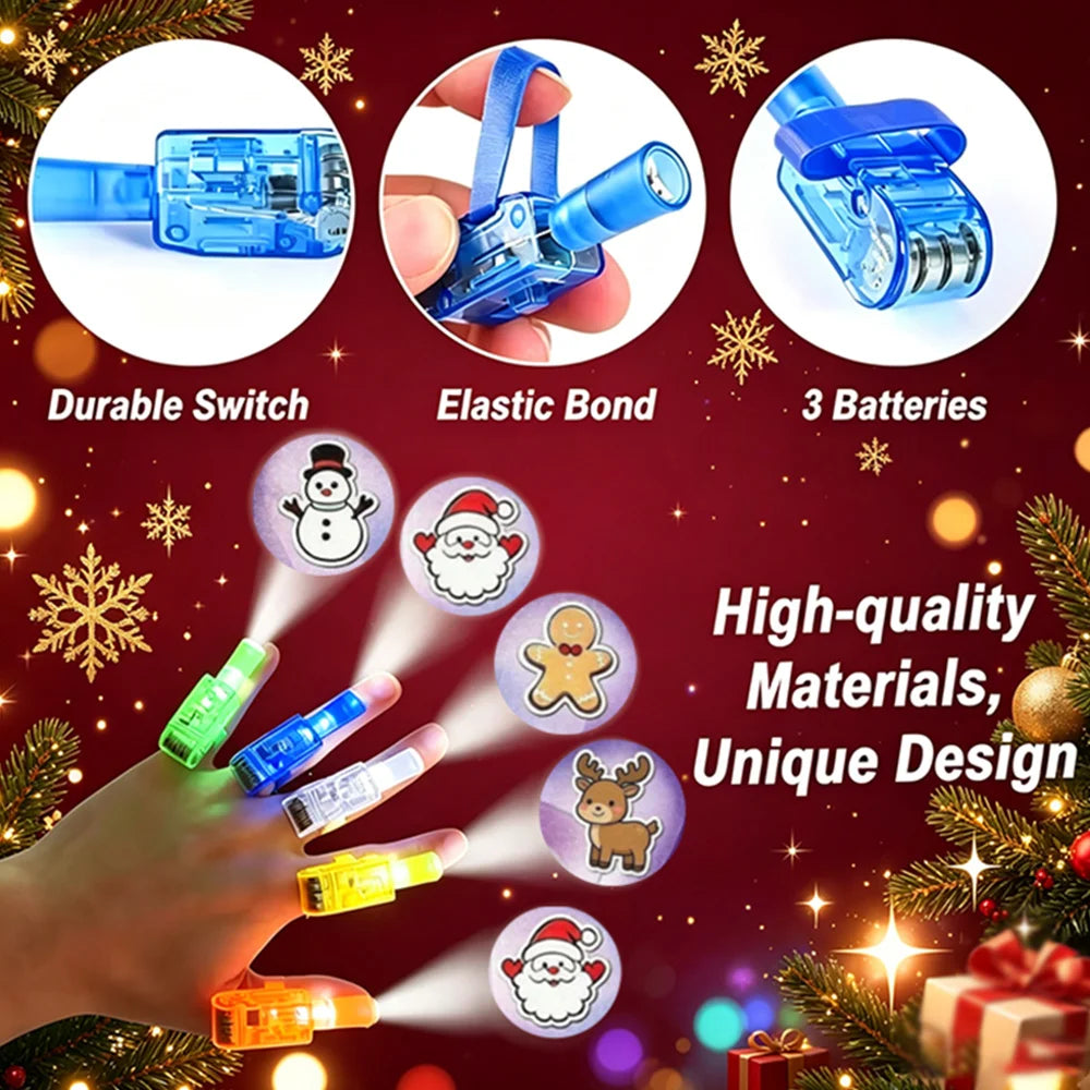 🔥Halloween LED Finger Lights Neon Party Favors Glow in the Dark😱