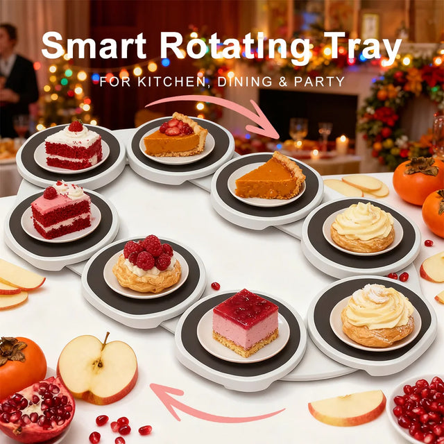 8-Pack Plastic Lazy Susan Turntable Set Kitchen and Dining Areas