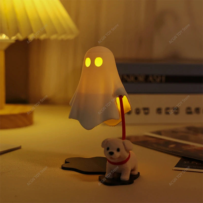 😱3D Printed Ghost Walking Dog Night Light LED Warm Lamp Halloween Desktop Gift🔥