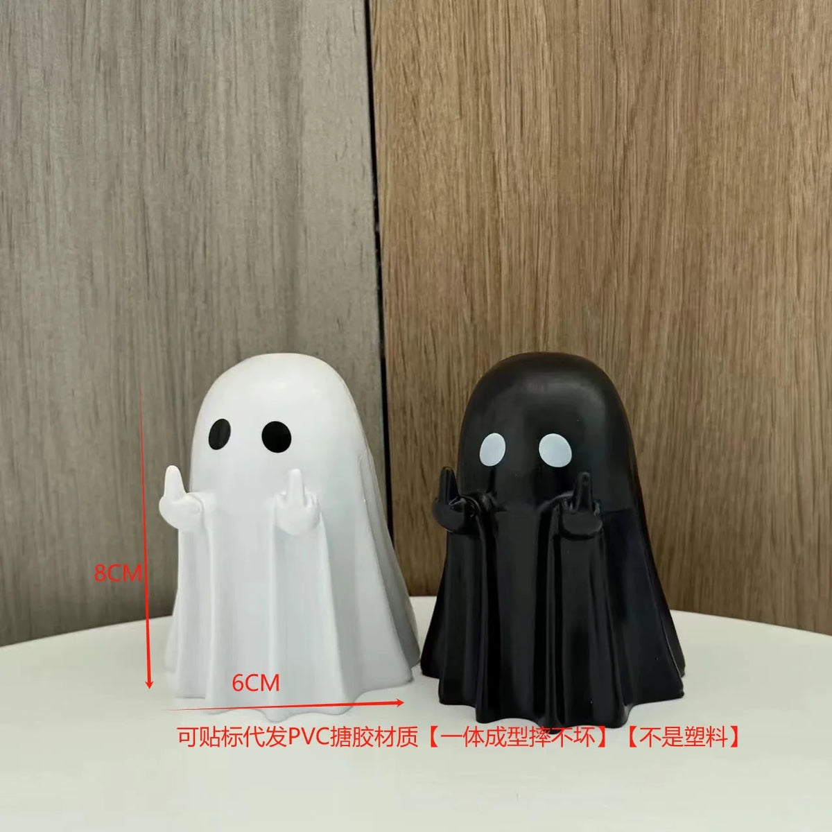 👻😍Cute Middle Finger Ghost Statue Small Halloween Decor for Home Centerpiece for Coffee Table🔥
