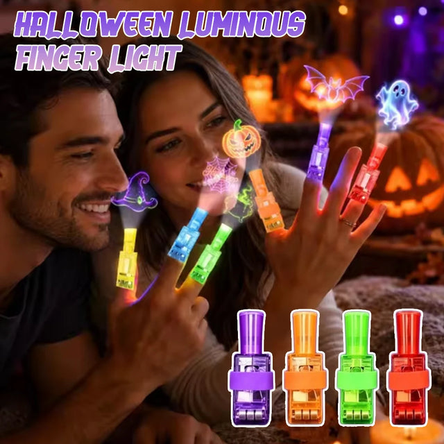 🔥Halloween LED Finger Lights Neon Party Favors Glow in the Dark😱