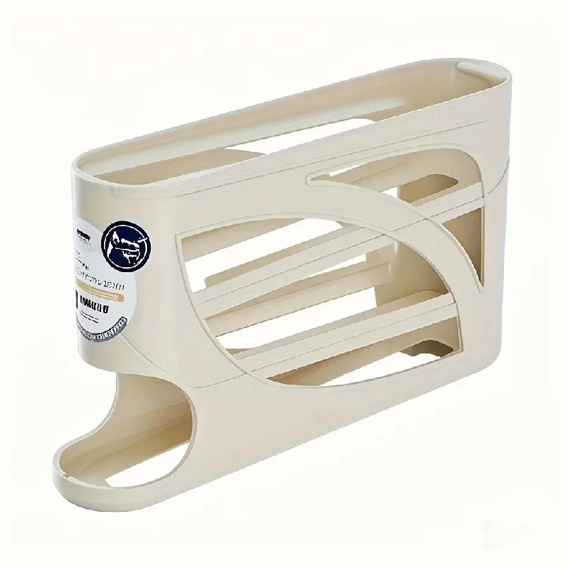 3-Tier Rolling Egg Storage Container Holds 24 Eggs Organizer Kitchen & Fridge Storage Box