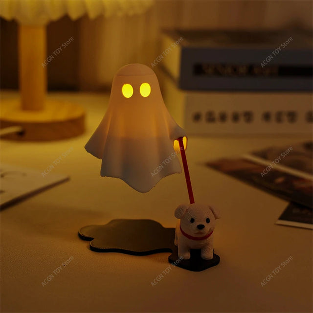 😱3D Printed Ghost Walking Dog Night Light LED Warm Lamp Halloween Desktop Gift🔥
