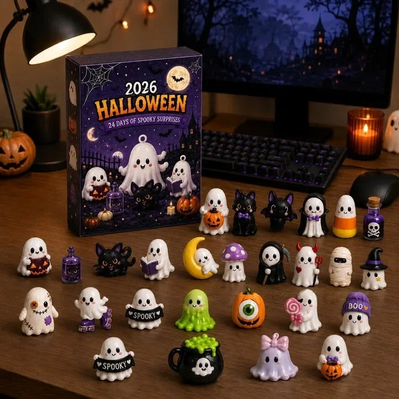 😱2026 Halloween Advent Calendar 24 Days Countdown 24pcs Horror Movie Mini Figures🔥