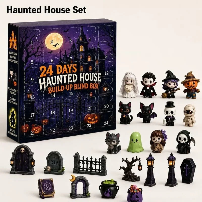 😱2026 Halloween Advent Calendar 24 Days Countdown 24pcs Horror Movie Mini Figures🔥