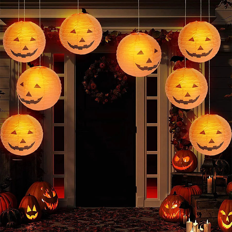 😱6Pcs Halloween Hanging Paper Lantern for Home Indoor Outdoor Garden Decoration🔥