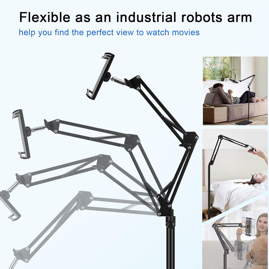 NEW 360° Universal Adjustable Floor Stand Holder For iPad/Tablet/Phone