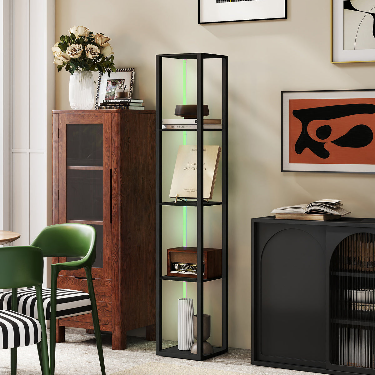 Floor Lamp Multi Section Multi Shelf Elegant Decor